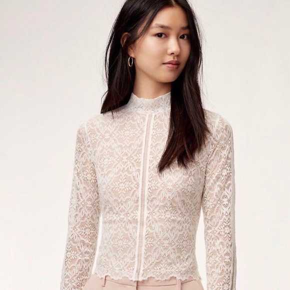 Aritzia Wilfred Adriane Black Lace Top - Picture 6 of 6